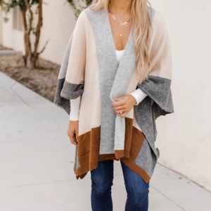 Wrap open sweater